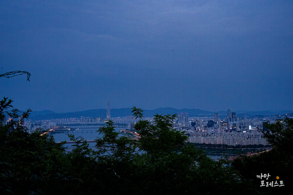 매봉산 공원 팔각정 정자 풍경