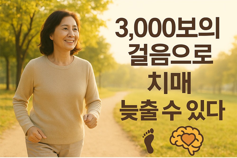 3,000보의 걸음으로 치매 늦출 수 있다
