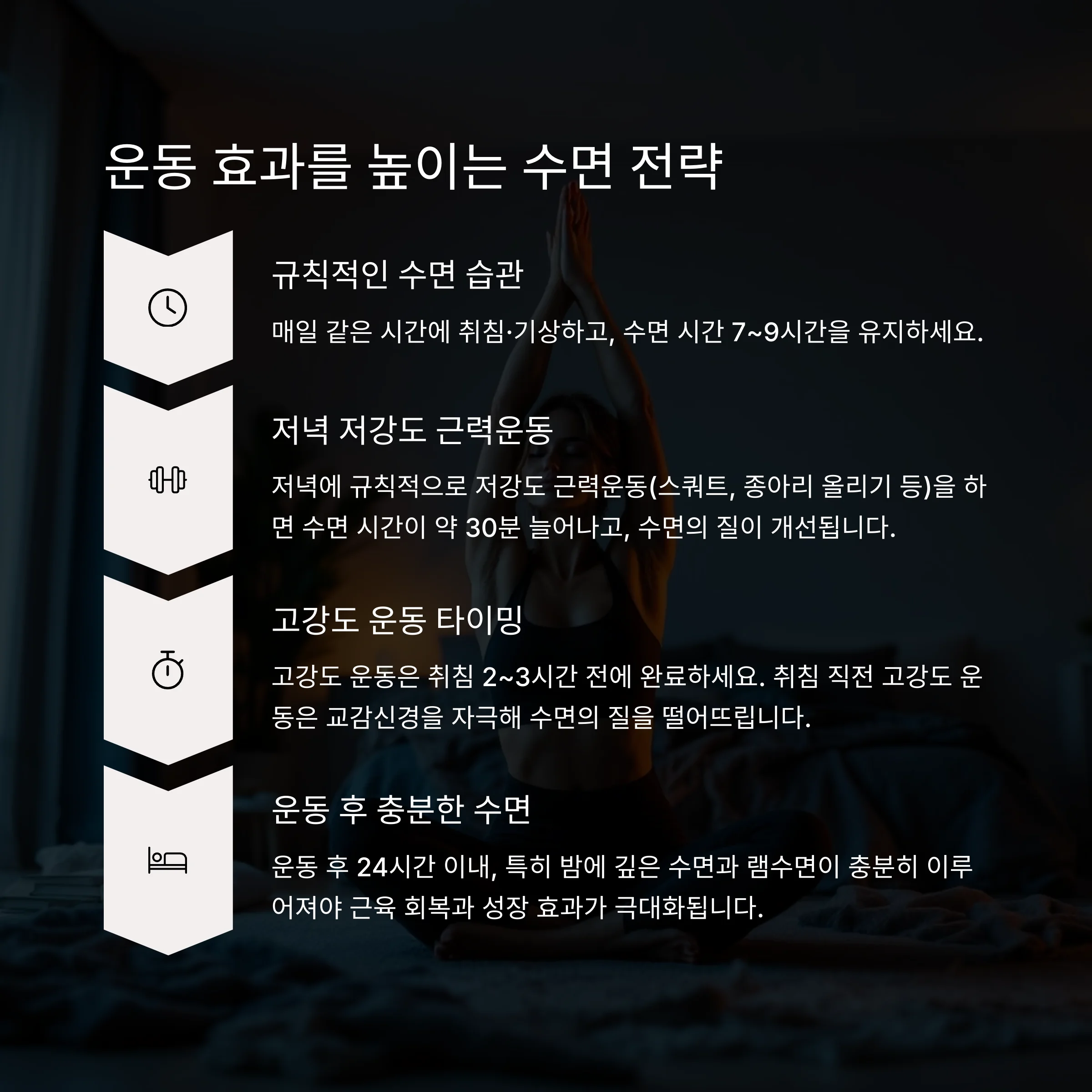 운동 효과를 높이는 수면 전략