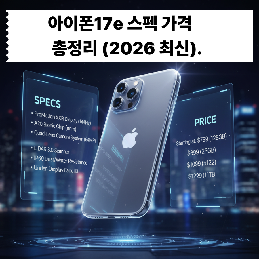 아이폰17e -스펙- 가격 -총정리- (2026 최신)