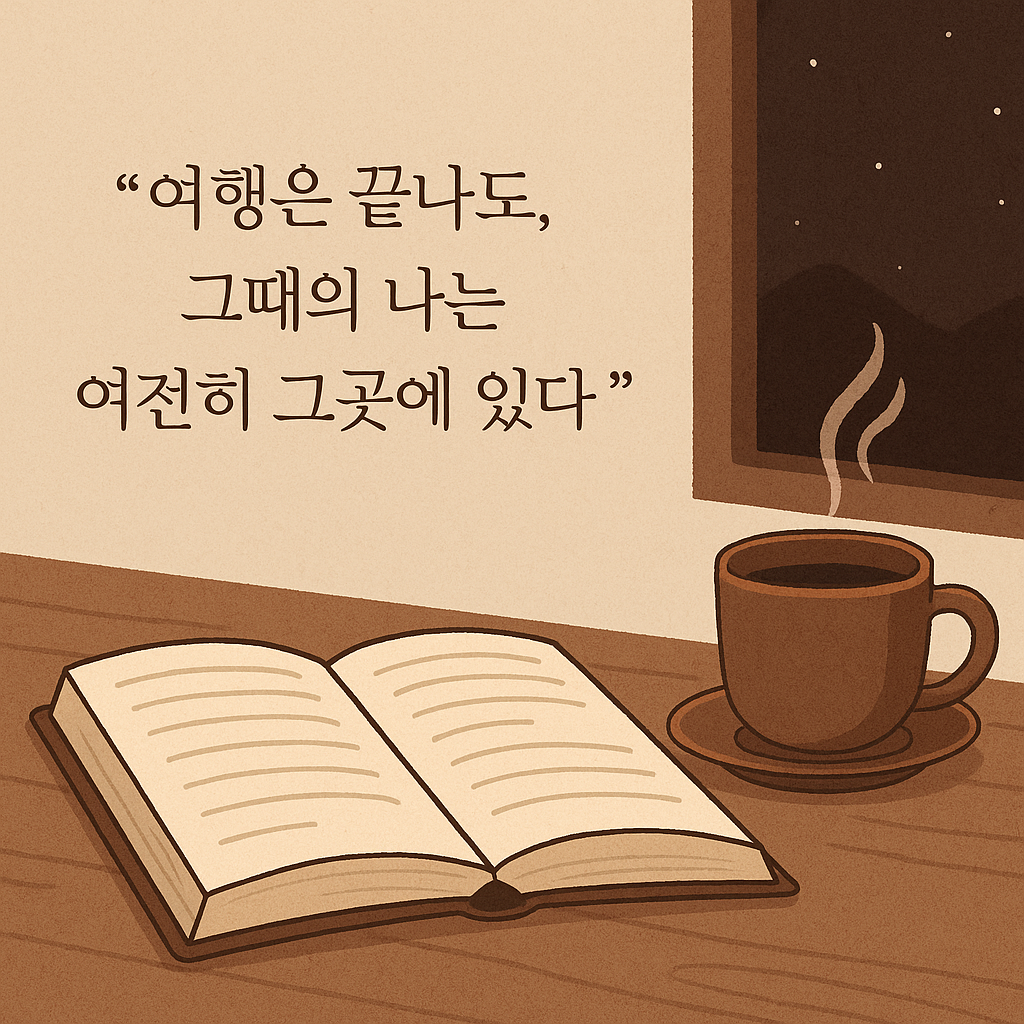 AI가 만들어준, 여행은 끝나도 그때의 나는 여전히 그곳에 있다.