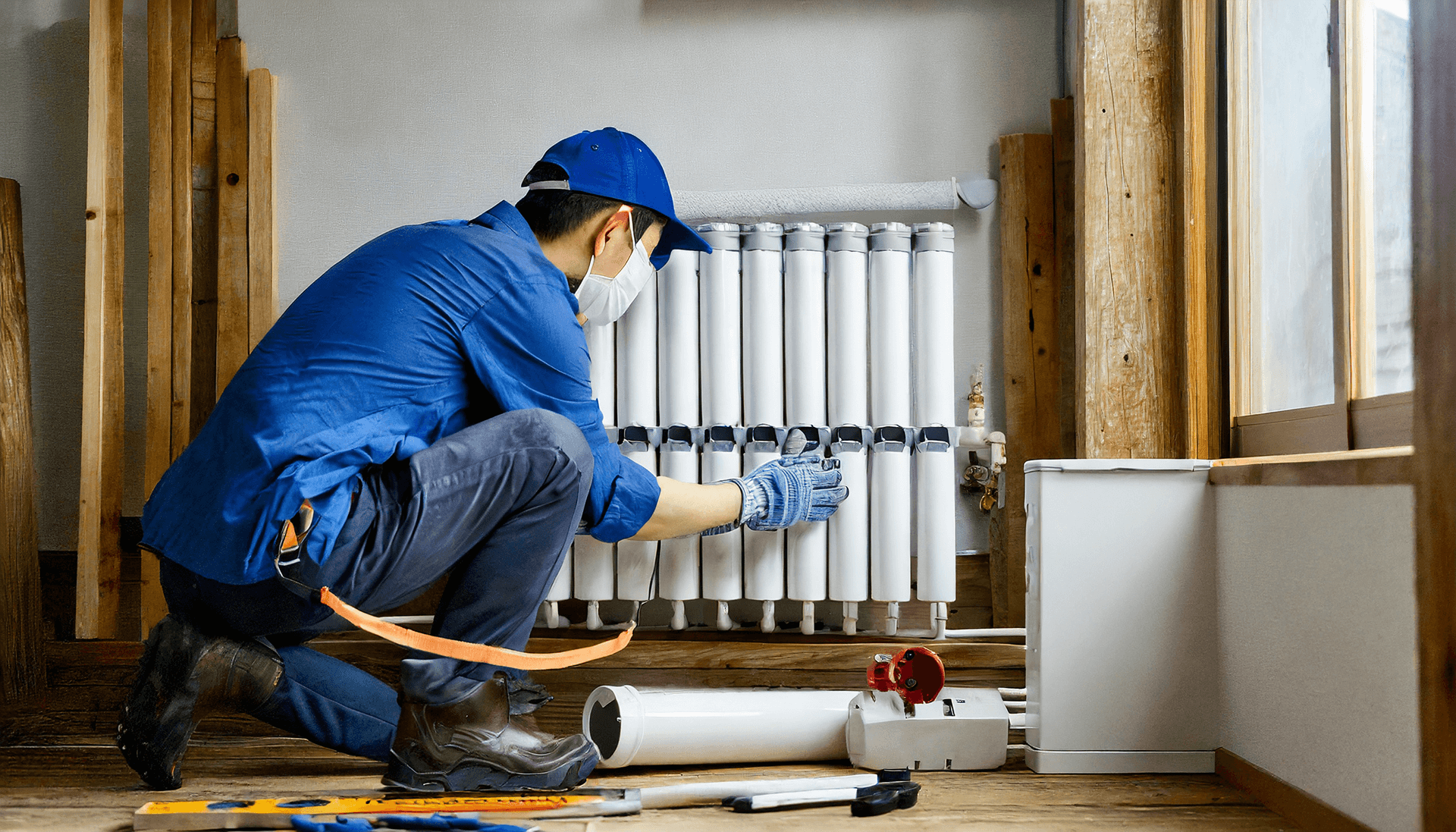 주거급여 신청 자격 난방 공사 하는 인부