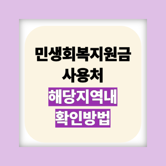 2025 민생회복지원금 사용처