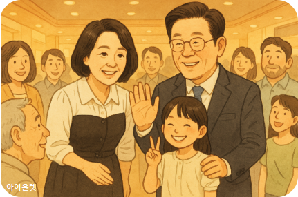 &lsquo;독립군&rsquo; 상영관 찾은 이대통령 부부(가사으로 이미지 AI 재현)