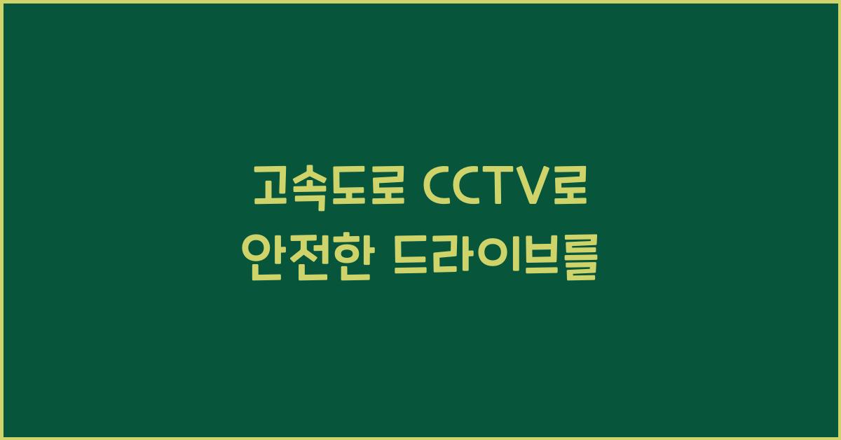 고속도로 cctv
