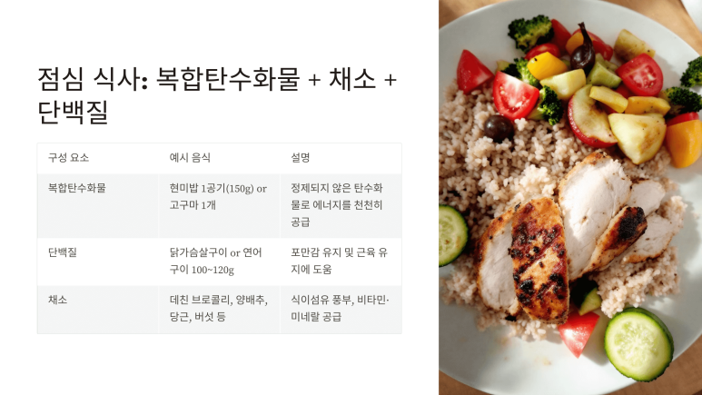 건강한 점심식사