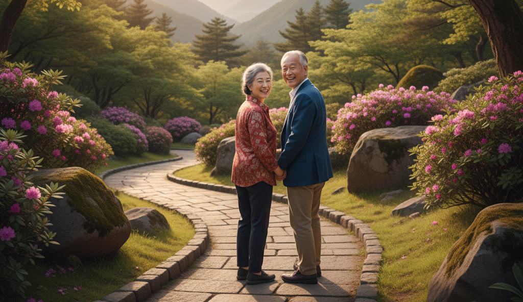 2026년부터 달라지는 기초연금 소식에 관심을 가지는 어르신들 모임 사진