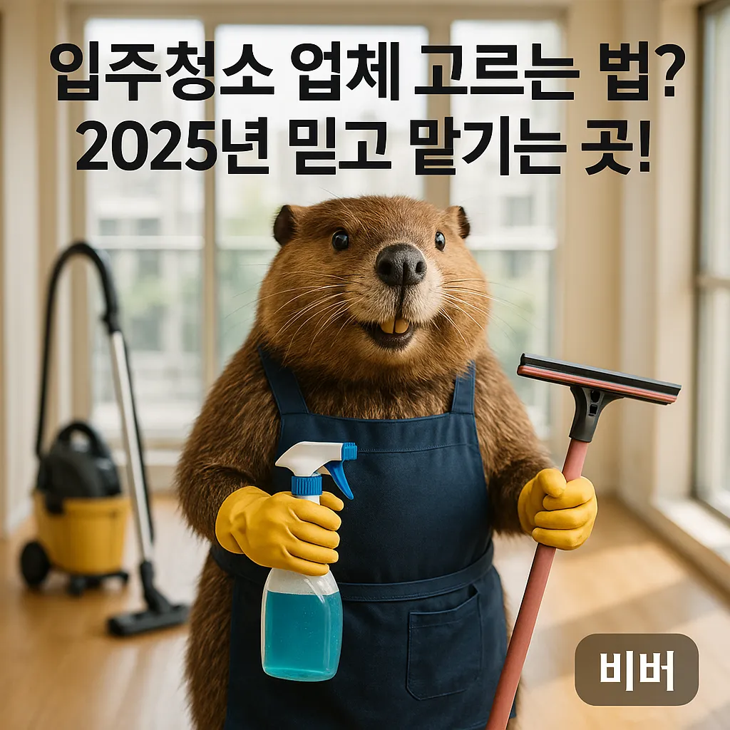 입주청소 업체 고르는 법? 2025년 믿고 맡기는 곳!