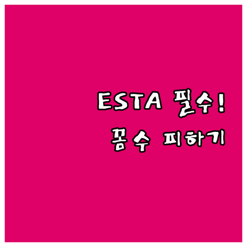 ESTA 21달러 인상 공식 수수료와..