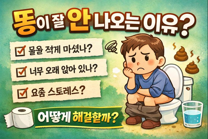 똥이 잘 안 나오는 이유, 생각보다 단순한 경우가 많다