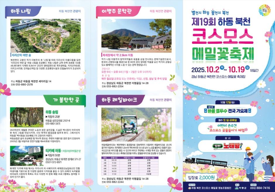 2025 하동 북천 코스모스 메밀꽃 축제