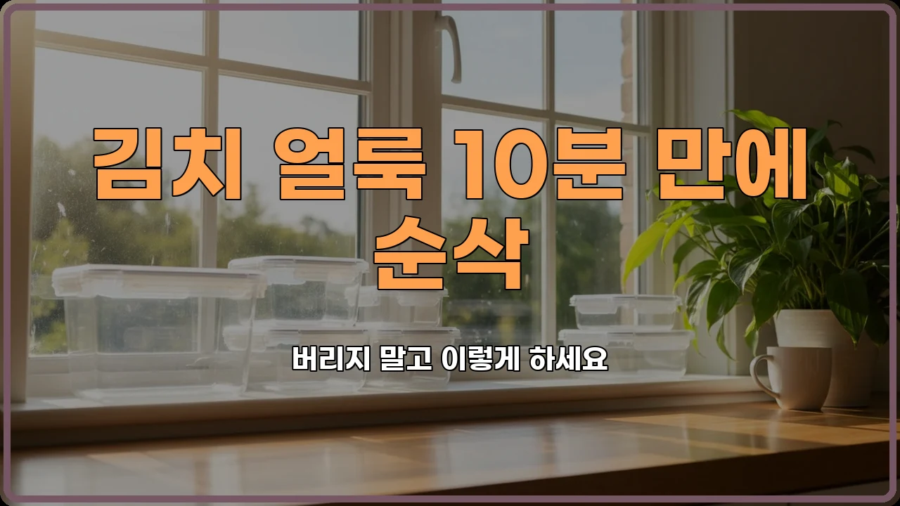 반찬통냄새제거