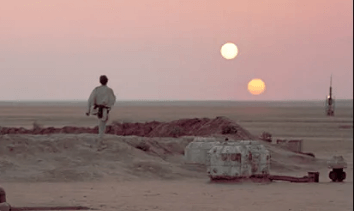 쌍성계 항성이 있는 행성의 사진입니다.