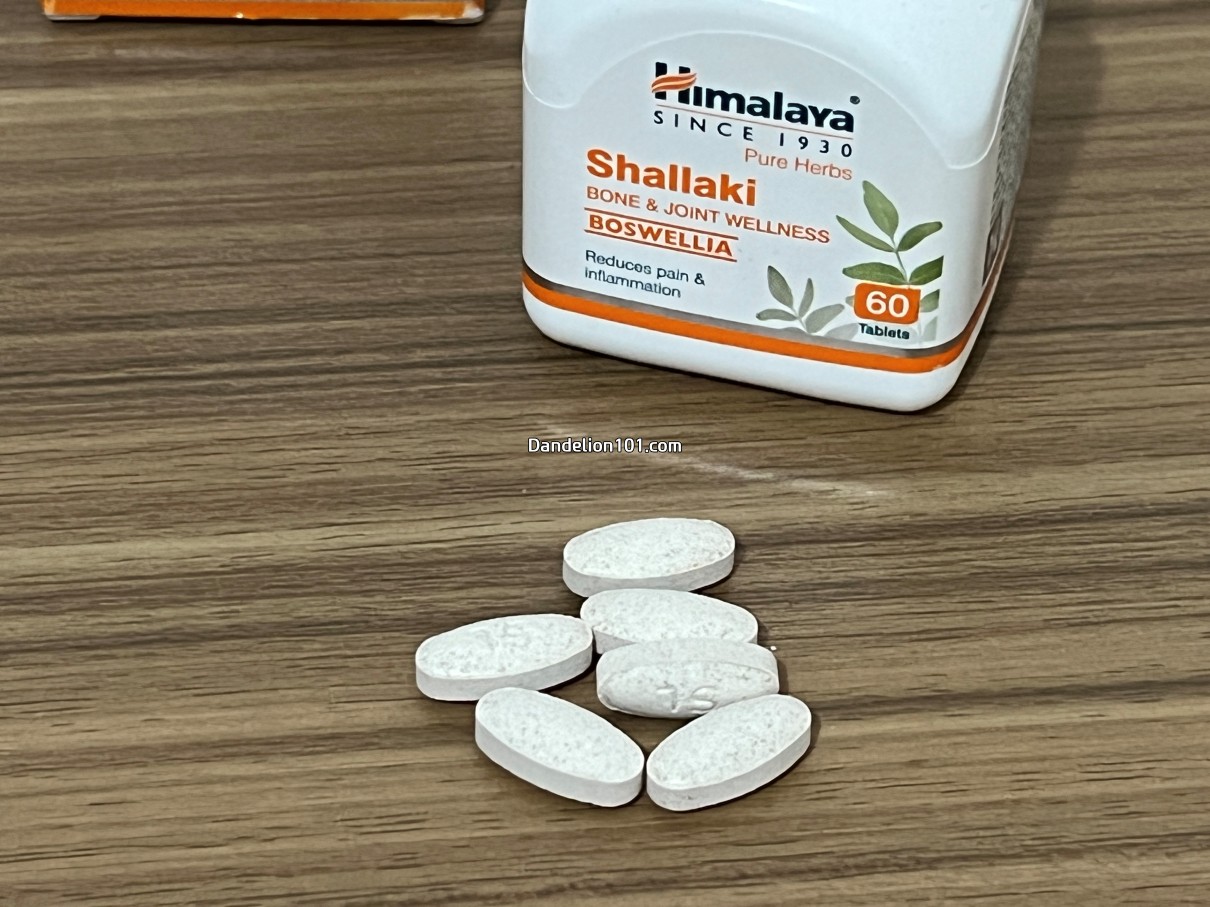 히말라야(Himalaya) 샬라키(Shallaki) 보스웰니아(Boswellia) 125mg, 60타블렛의 알약 사진