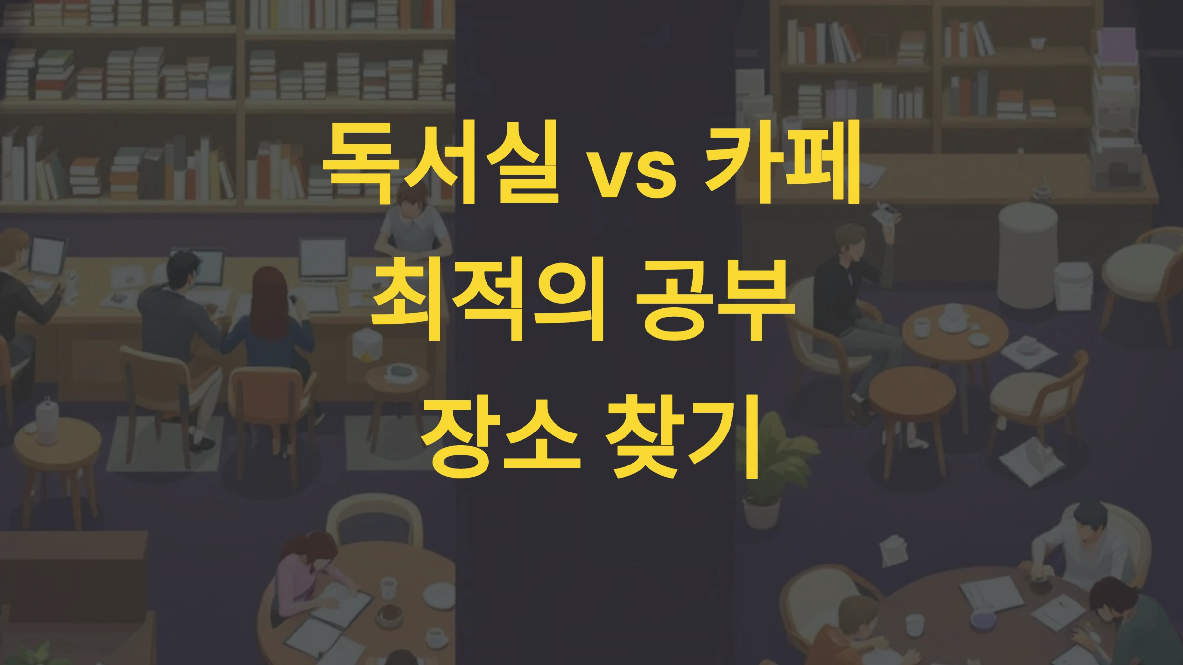 📚 독서실 vs 카페, 어디서 공부하기 좋을까