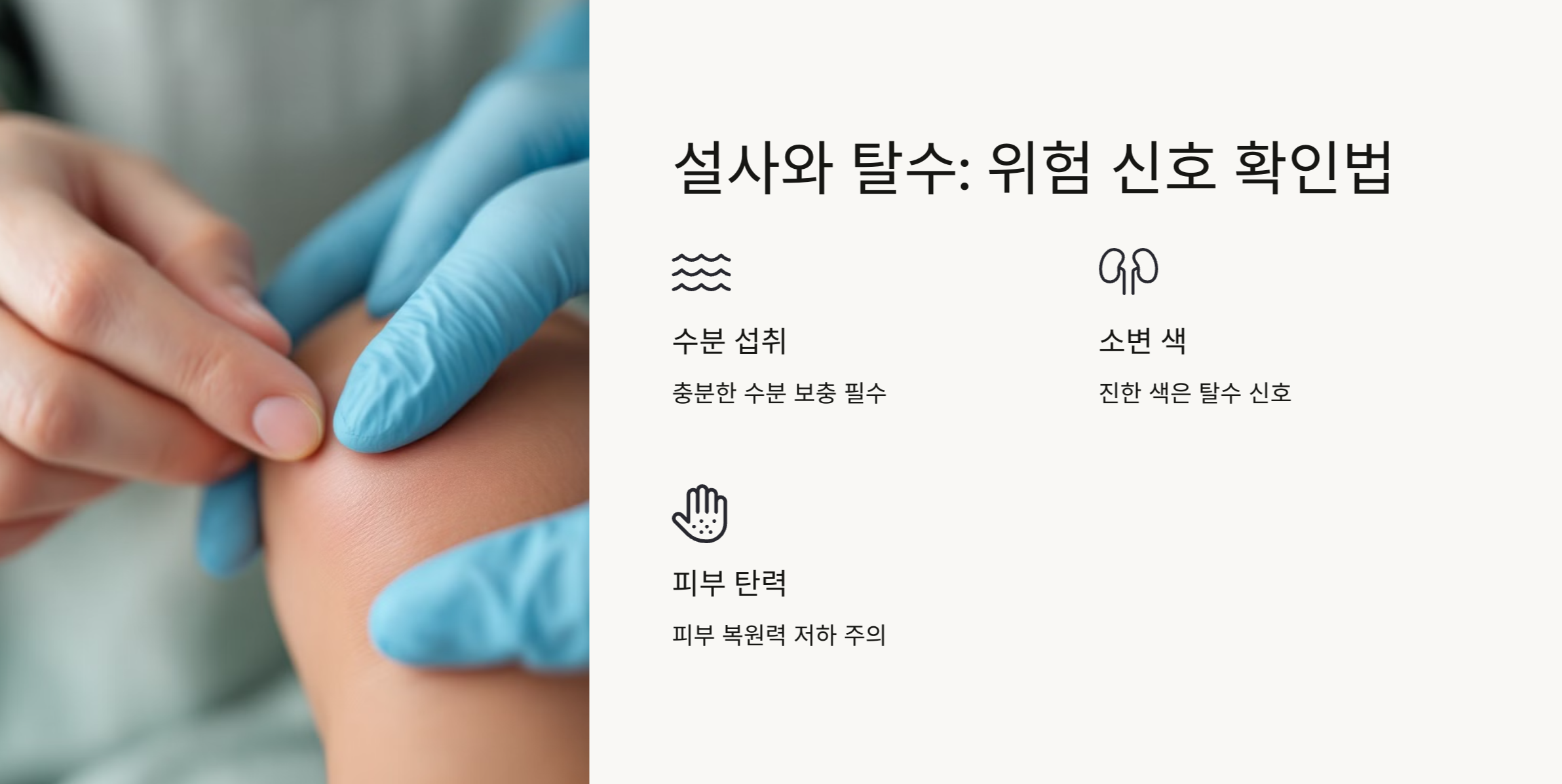 설사와 탈수 위험 신호 사진