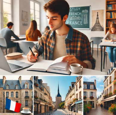 프랑스에서 어학연수하는 모습