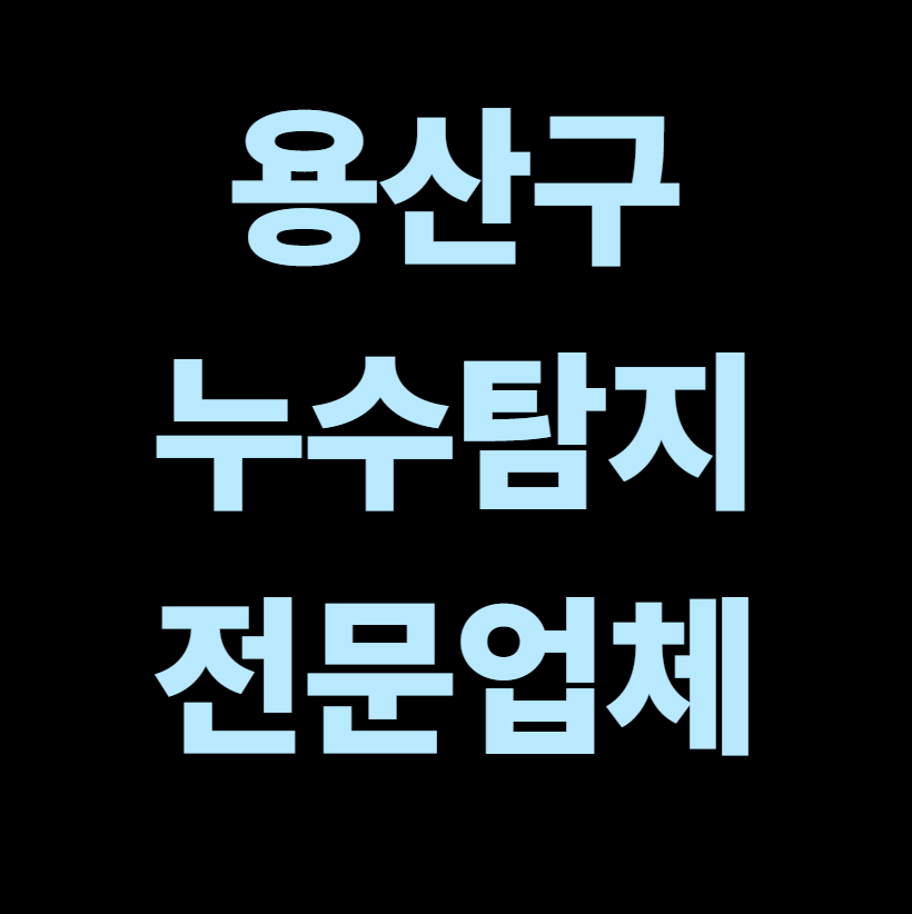 용산구 누수탐지 전문업체