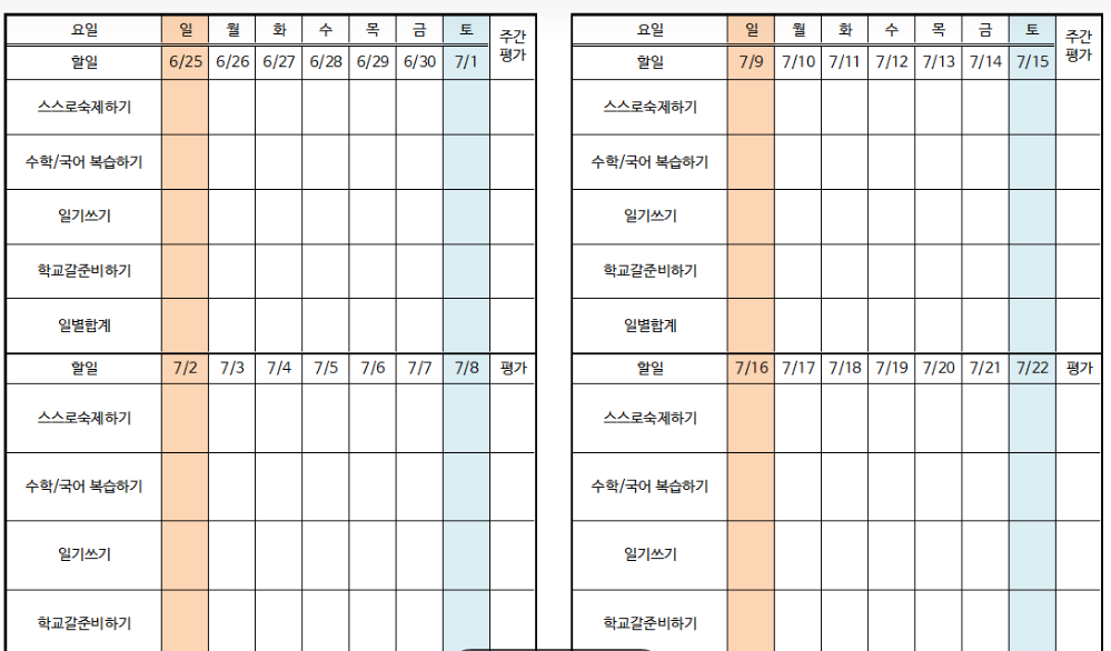 elementary study plan