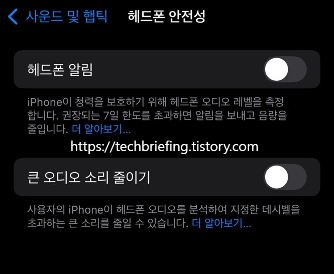 이미지 2. 아이폰 설정 내 캡쳐 이미지