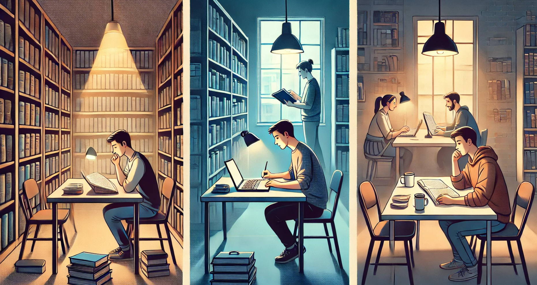 카페, 도서관, 독서실에서의 공부