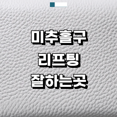 인천 미추홀구 리프팅 병원