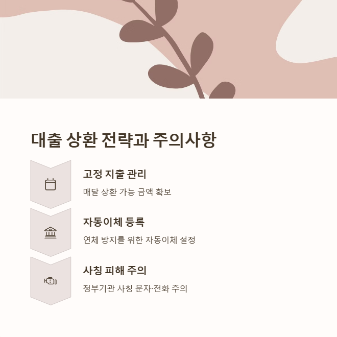 대출 상환 전략과 주의사항