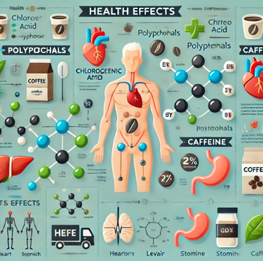 커피의 성분별 인체영향에 관련된 사진
