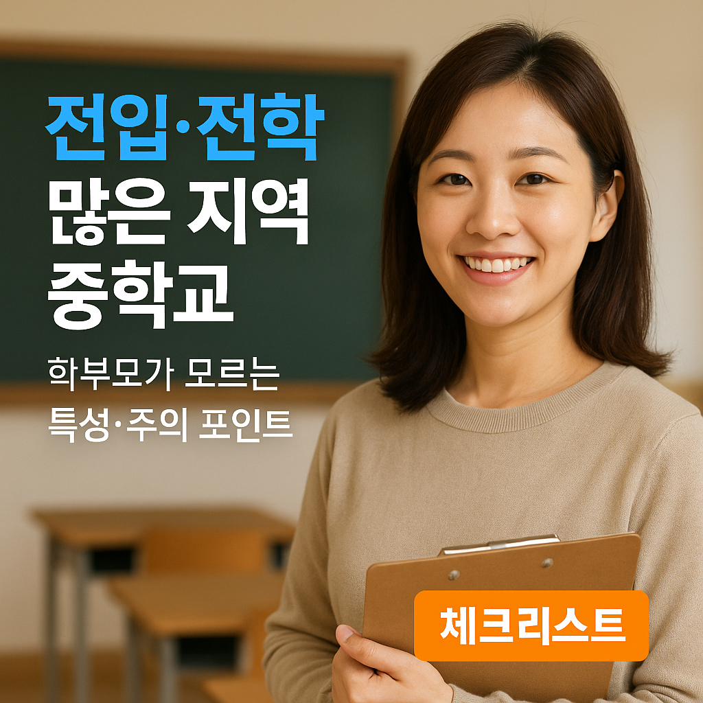 전입·전학 많은 지역 중학교 2026년 | 학부모가 모르는 특성·주의 포인트