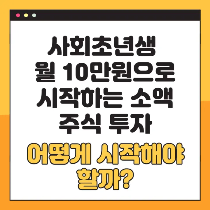 사회초년생주식투자