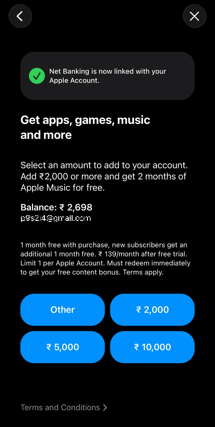 Apple 인도 계정 Net Banking Bank of Maharashtra 선택화면