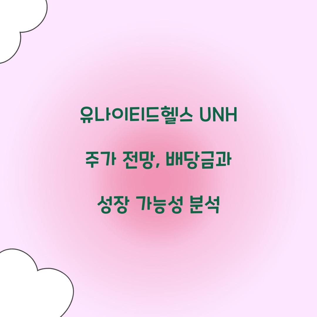 유나이티드헬스 UNH 주가 전망