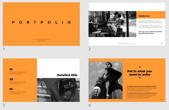 ppt템플릿 포트폴리오양식