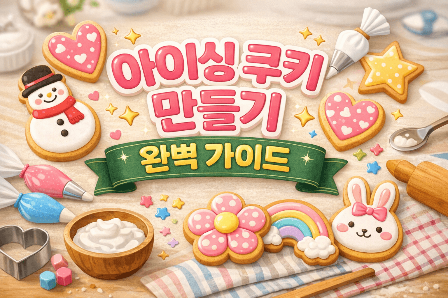 집에서 즐기는 달콤한 힐링 취미, 아이싱 쿠키 만들기 완벽 가이드