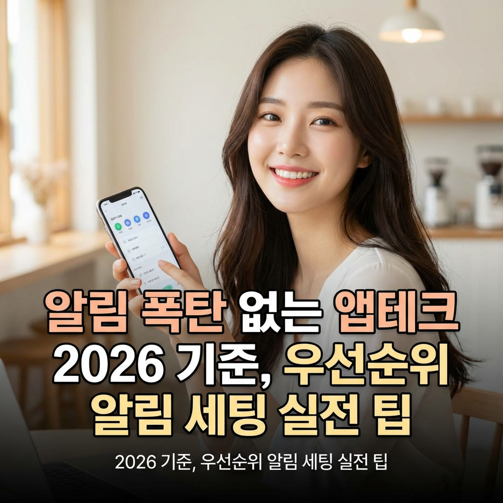 알림 폭탄 없는 앱테크 2026 기준 ｜ 우선순위 알림 세팅 실전 팁