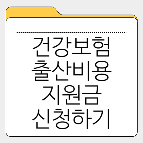 건강보험 출산비용 지원금