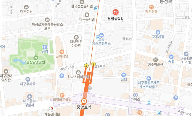 달벌생막창-위치