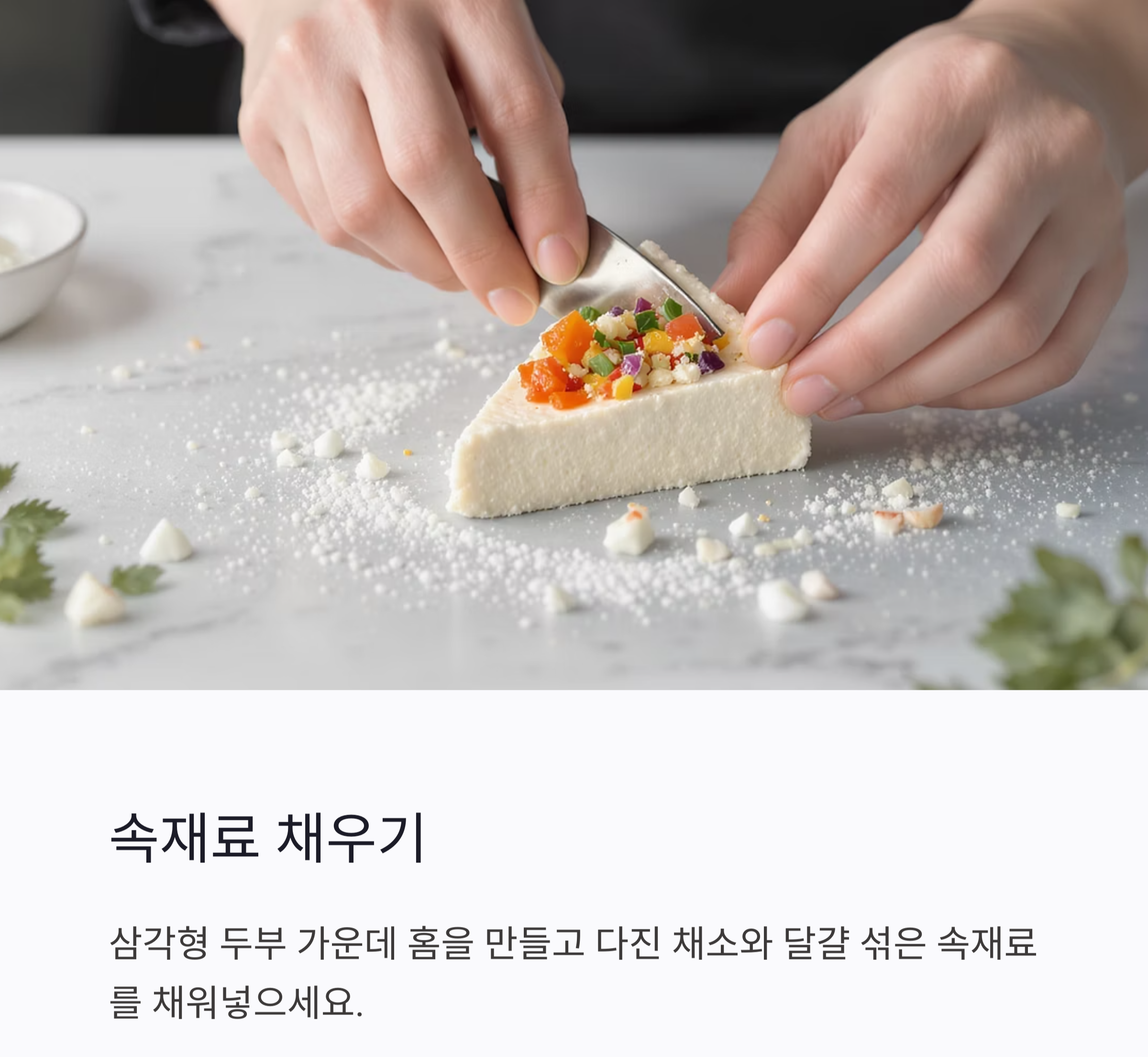 삼각두부선으로 한 입에 쏙쏙! 저염 간식의 깔끔한 반전 매력