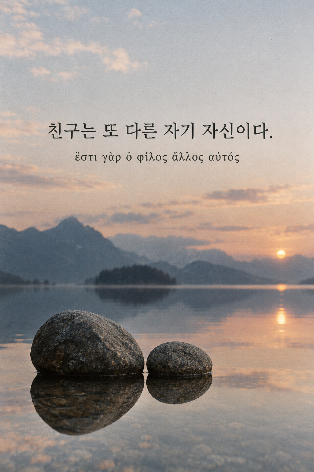 아리스토텔레스 명언 28 — 친구는 또 다른 자기 자신이다. — 아날로그 필름