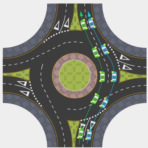 회전교차로 직진할때 그림