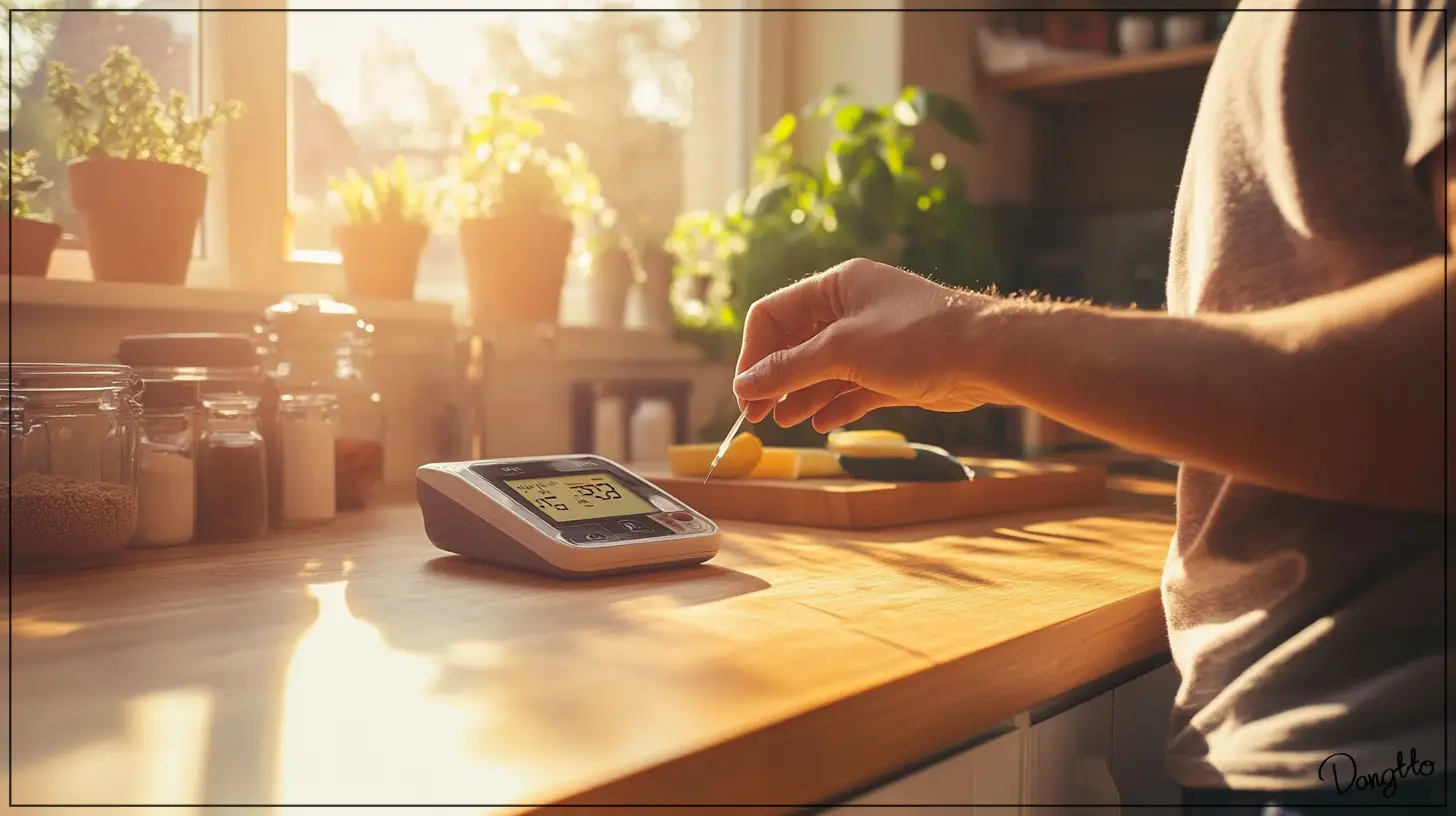 당뇨에-좋은-음식-카무트-효소-효능-혈당을-측정하는-사람의-모습