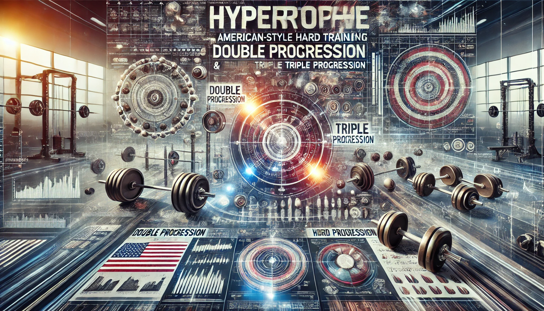 근비대와 근력을 동시에 상징하는 헬스 이미지