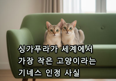 싱가푸라가 세계에서 가장 작은 고양이라는 기네스 인정 사실