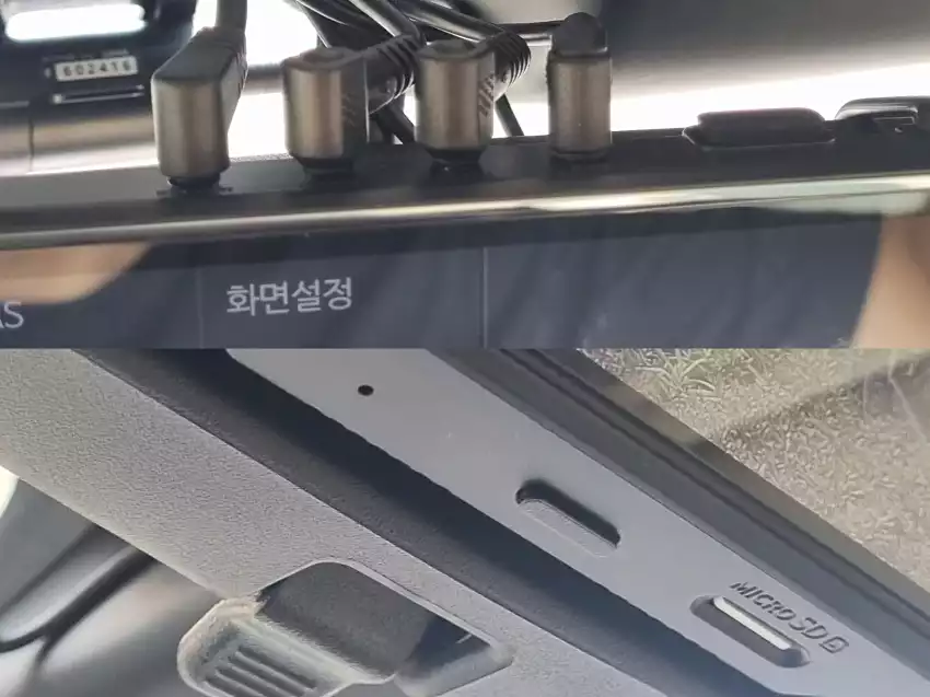 파인뷰 R5 Power의 케이블 접속부, 버튼 조작부는 이렇습니다.