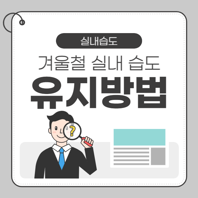겨울철 실내 습도 유지 방법