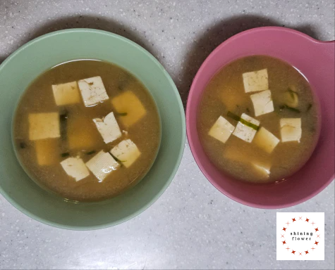 두부미소장국 완성