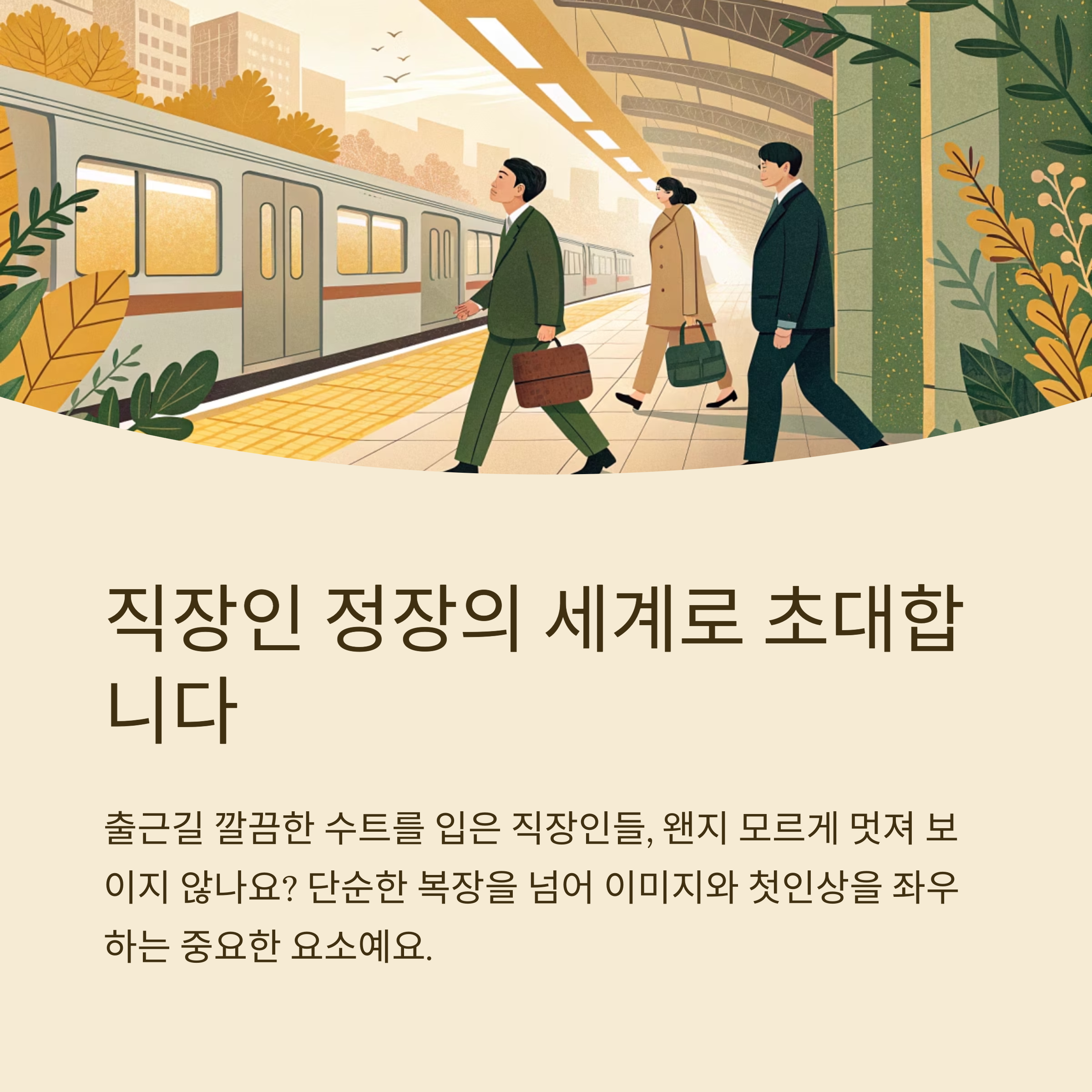 직장인 출근 정장 브랜드 순위