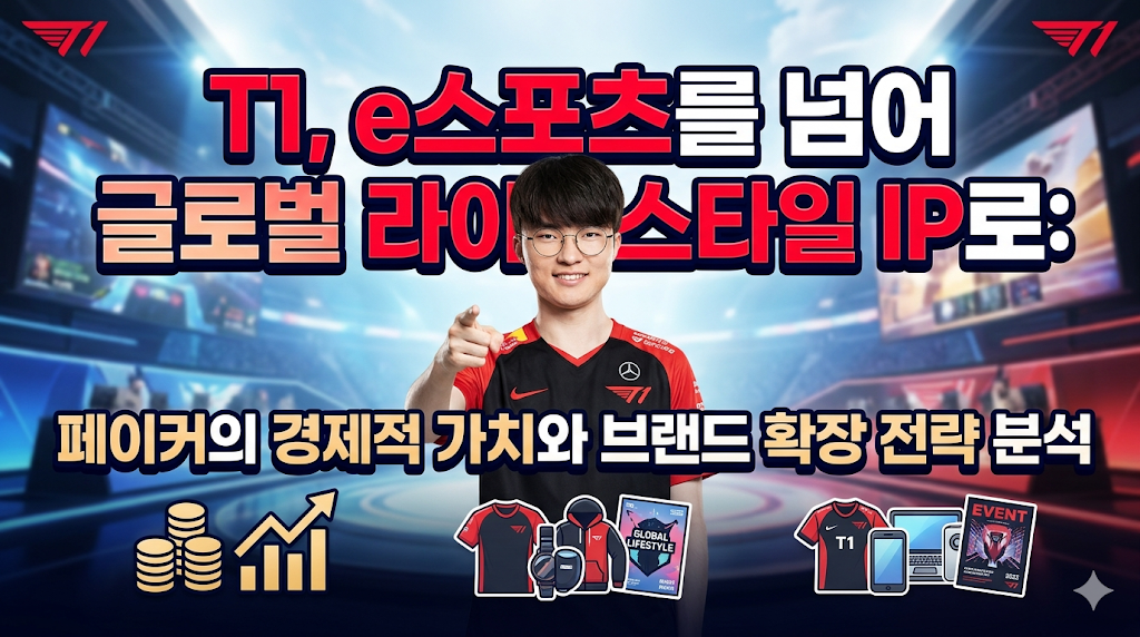 T1(티원), e스포츠를 넘어 글로벌 라이프스타일 IP로: 페이커의 경제적 가치와 브랜드 확장 전략 분석