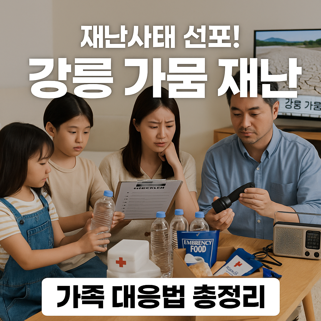 강릉 가뭄 재난, 가족 대응 매뉴얼 총정리 (출처 : 행정안전부)