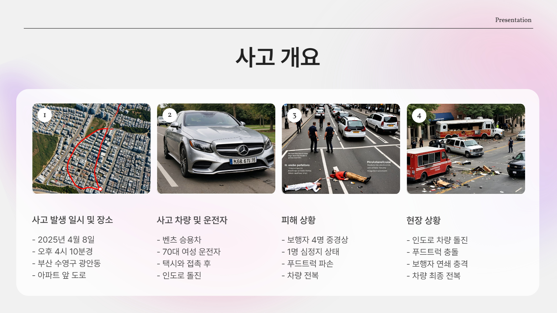 부산 벤츠 인도 돌진 사고 발생!